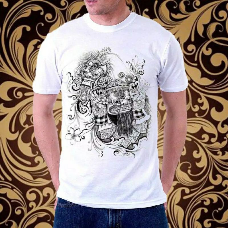 KAOS BARONG/LEAK BALI (MOTIF BARONG RANDOM)