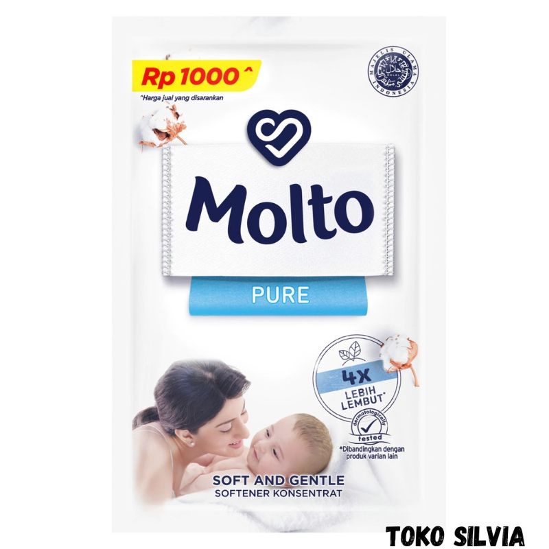 MOLTO Pure putih 11ml kemasan 500 rupiah - 2 Renceng (24 sachet)
