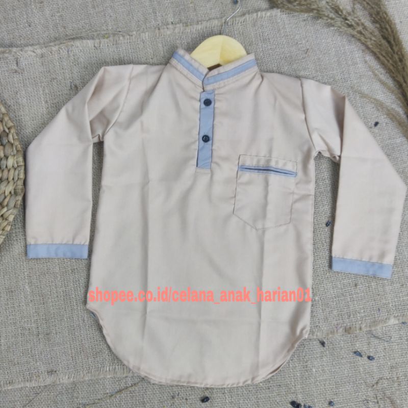 Baju Koko Kurta Anak Laki Laki Model Saku Kekinian