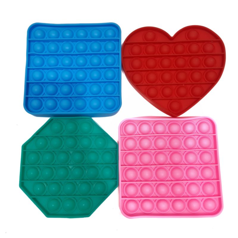 POP IT FIDGET TOY RAINBOW | PUSH POP BUBBLE FIDGET | MAINAN ANAK POP IT KARAKTER | POP IT POLOS-1