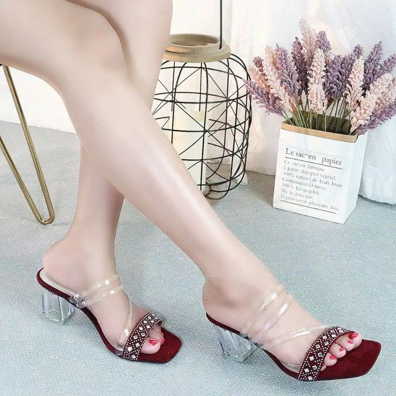 HEELS HAK KACA WANITA