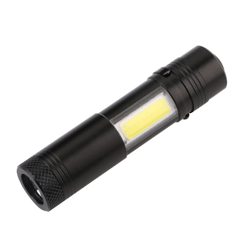 Senter Mini LED XPE + COB Flashlight 800 Lumens