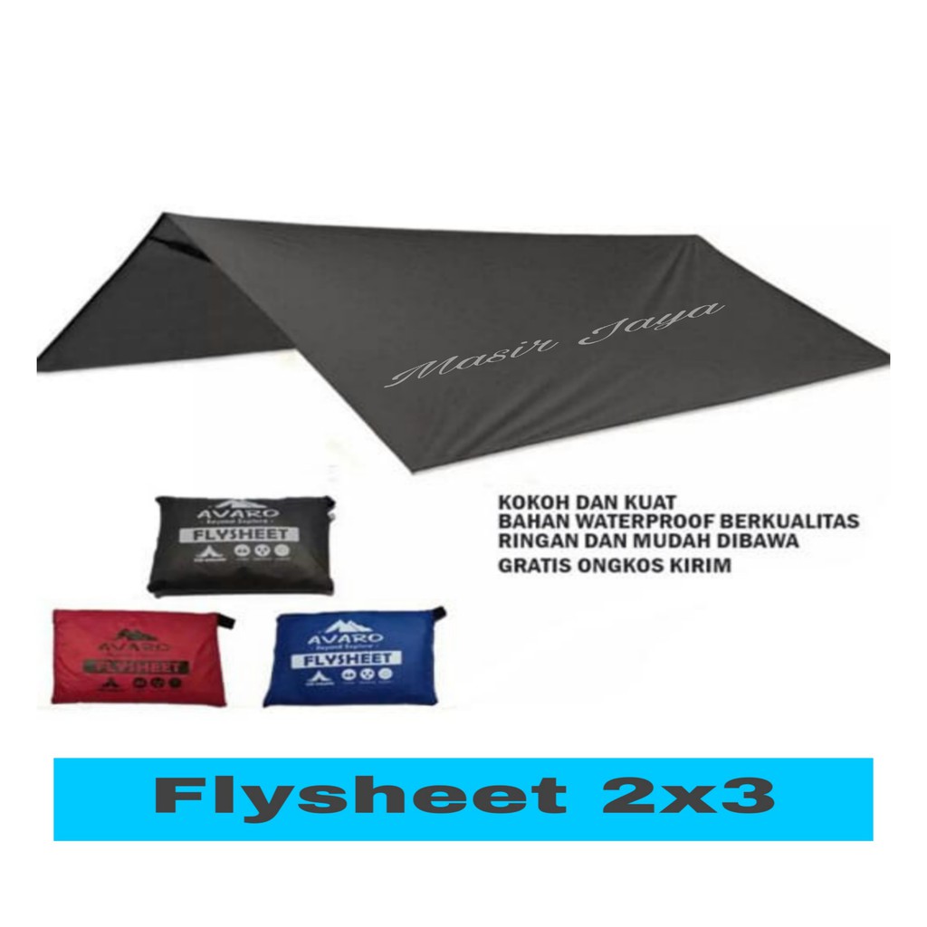 FLYSHEET 2x3 TENDA CAMPING FLYSHEET 2x3 WATERPROFF FLYSHET PELAPIS TENDA