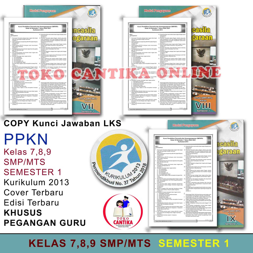 Copy Kunci Jawaban Lks Ppkn Kelas 789 Smp Semester 1 Khusus Pegangan Guru Kurikulum 2013 Shopee Indonesia