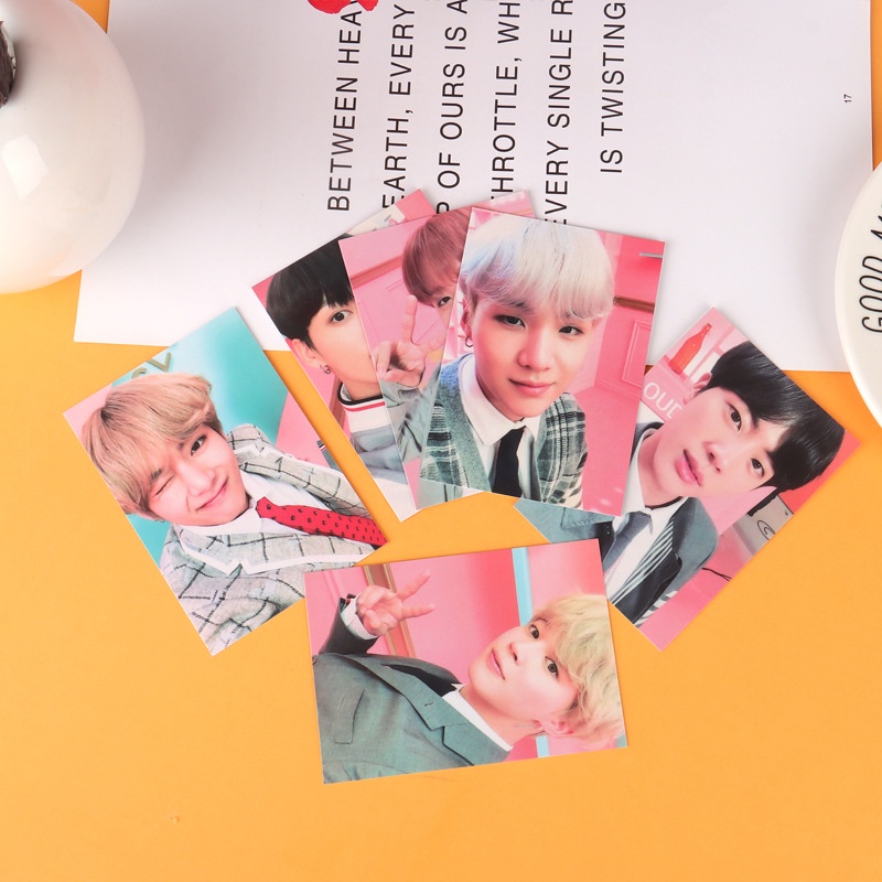 7pcs / set Kartu Lomo Foto BTS 4th Muster Happy Ever After Untuk Koleksi