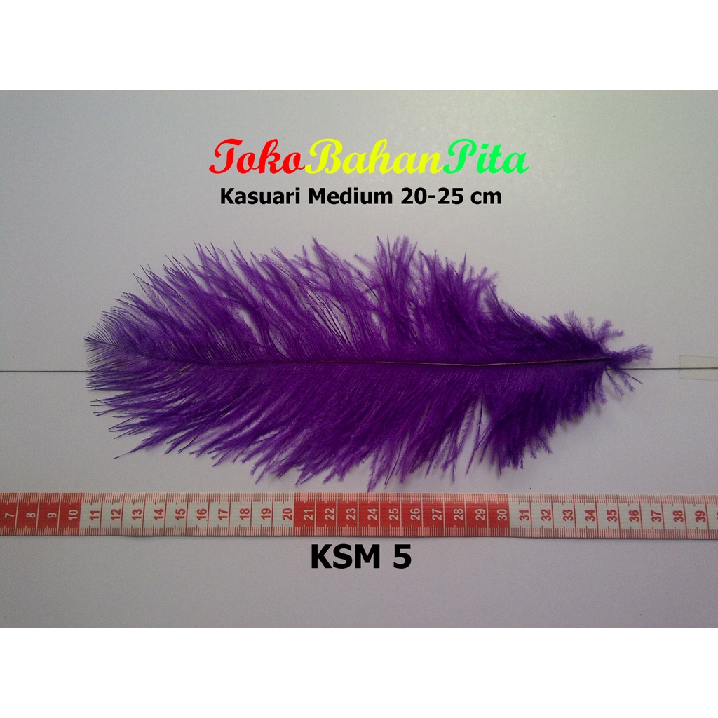 (1 HELAI) BULU DEKORASI 20-25cm KSM 5 | OSTRICH | BULU HIAS | BULU CRAFT | TOKO BAHAN PITA