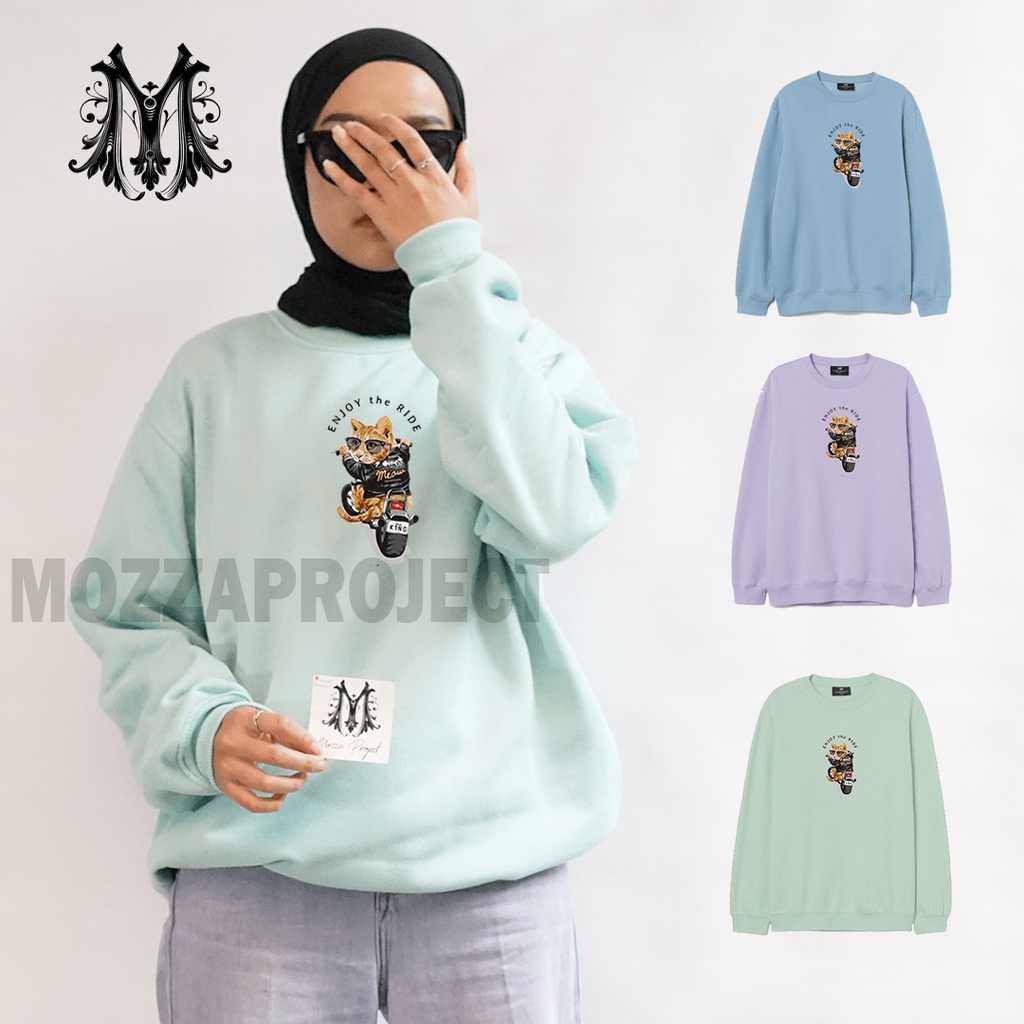 Mozzaproject Crewneck Sweatshirt Cat Rider