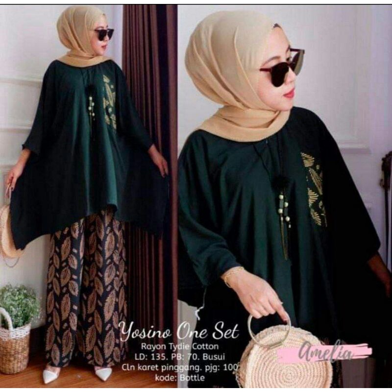 Yosino One Set//One Set/Baju Tidur/Setelan murah/Piyama/Homedress/Pakaian Wanita/Daster Jumbo/Daster