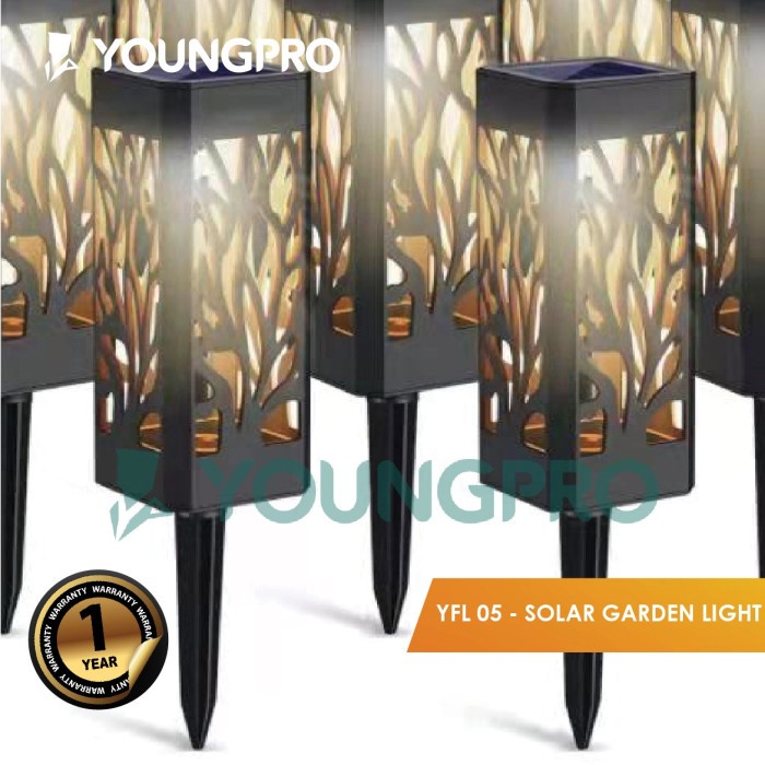 YOUNGPRO YFL-05 Lampu Taman Tenaga Surya Motif Daun Led Solar Garden Lights Lawn for Patio Yard and Garden