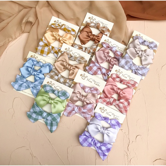 Naetokki Baby Headband - Aksesoris Rambut Bandana Bando Anak Bayi Lace Bow Ribbon Hair Clip Pita Nae