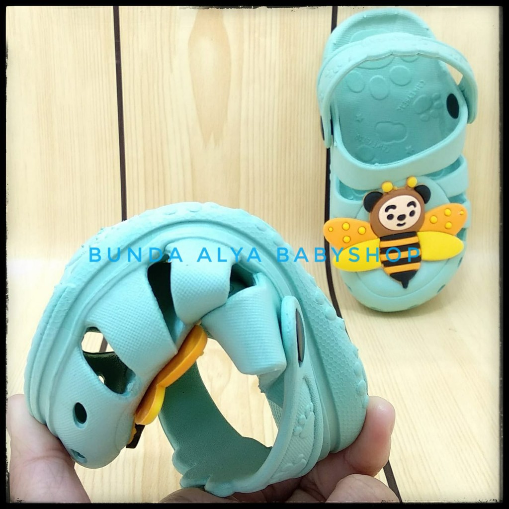 Sandal Anak Laki Karet Usia 2 3 4 Tahun TOSKA BEE - Sendal Anak Cowok Cewek Karet Anti Licin Size 24 - 29