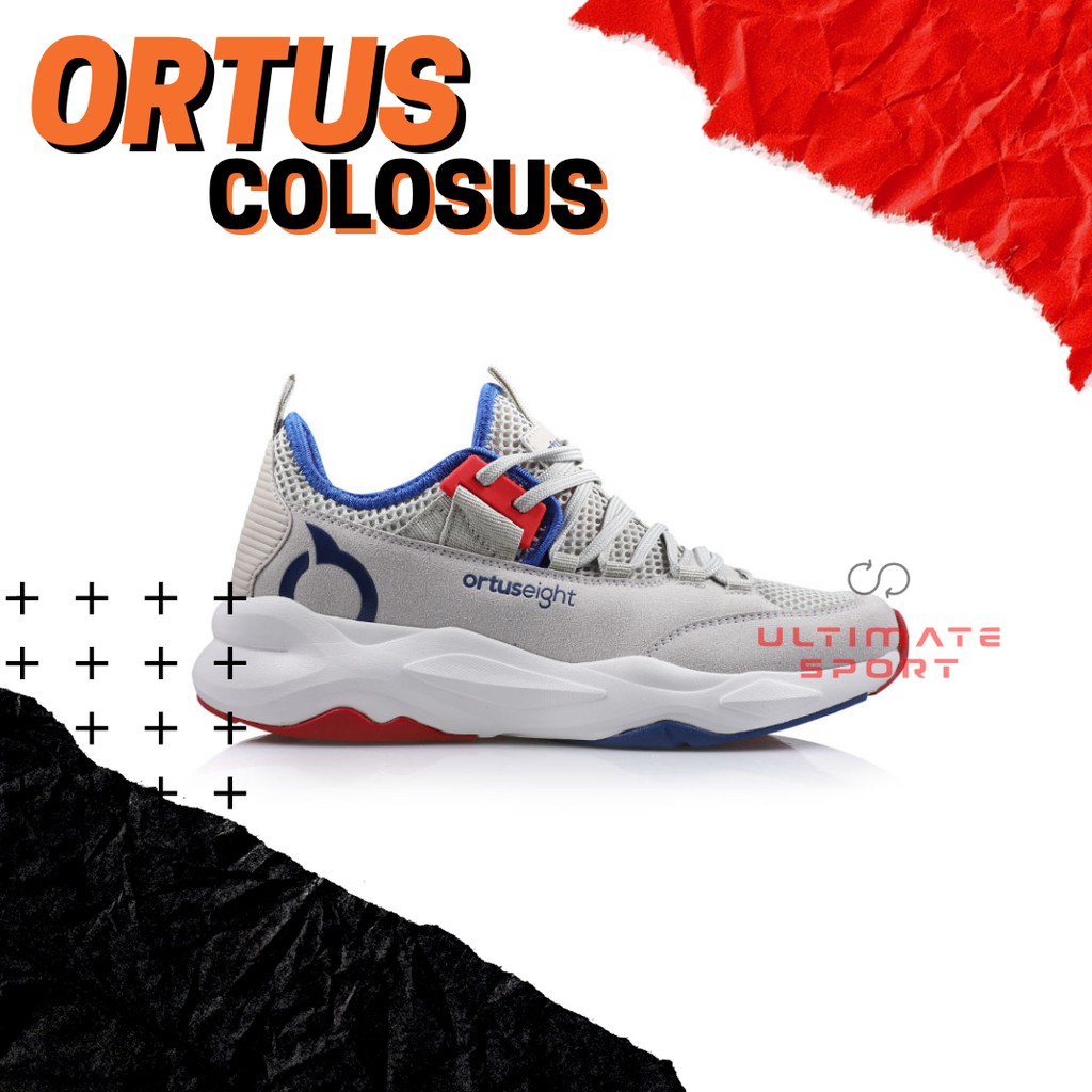 Sepatu running Ortuseight Colosus - abu abu, putih -