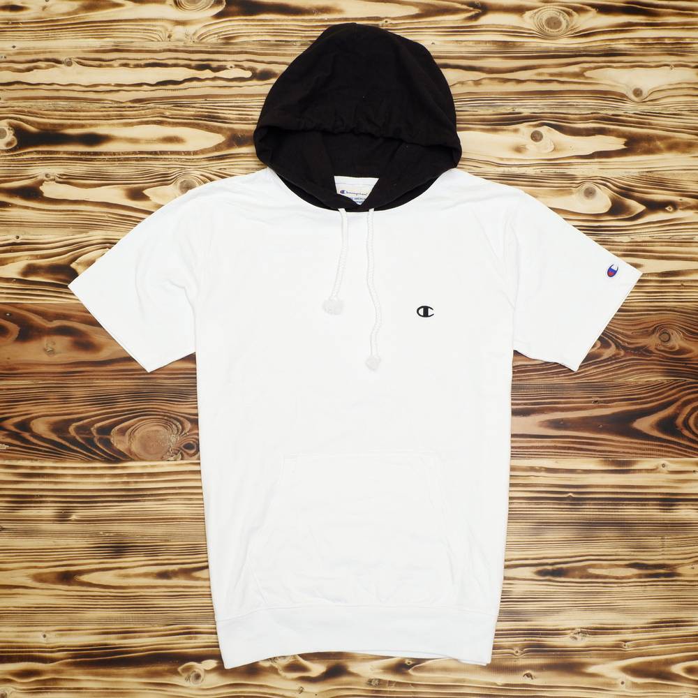 white hooded t shirt