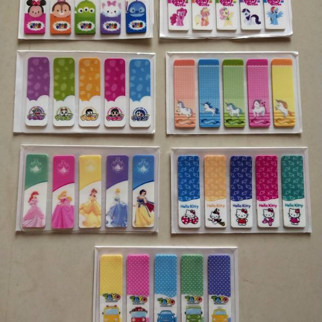 

Pembatas Buku Eceran / Pembatas Buku Karakter / Sticky Marker / Post It Unicorn / Stock Note Hello / LOL