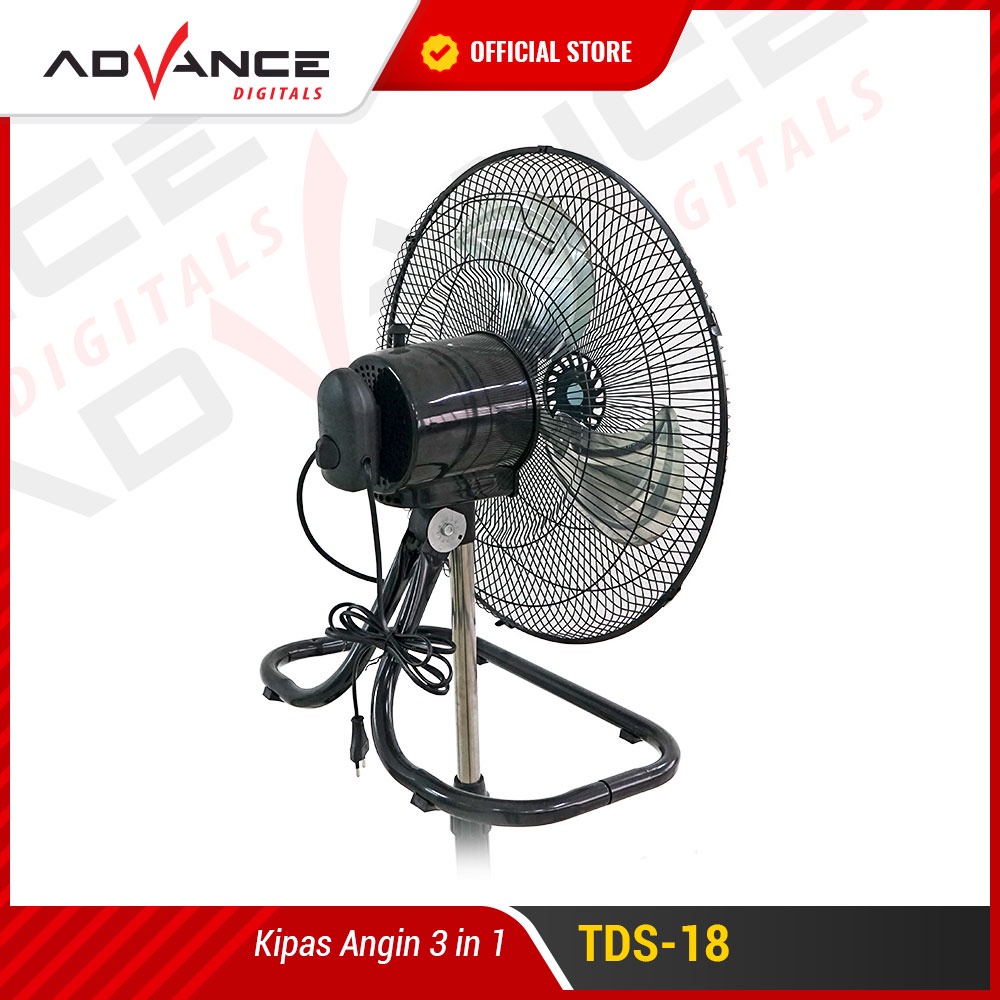 Advance TDS18 Kipas Angin Besi Tornado Dinding / Meja / Berdiri 18 inch 3 in 1