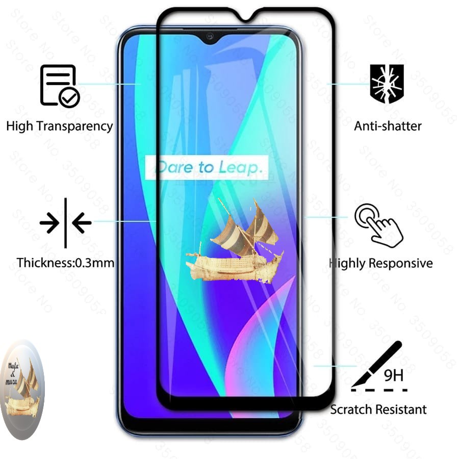 Tempered Glass Vivo Y93 / Y 92 / Y91 Full Sceen Covered Sceen Protector Tg Lauar Vivo Y3/Y92/Y91