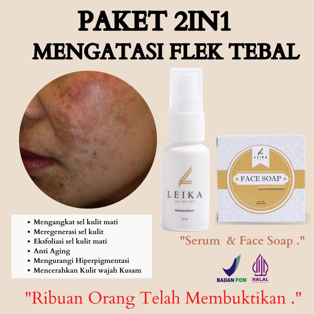 Paket 2in1 serum & Face soap serias Penghilang flek tebal penghilang flek hitam di wajah penghilang 