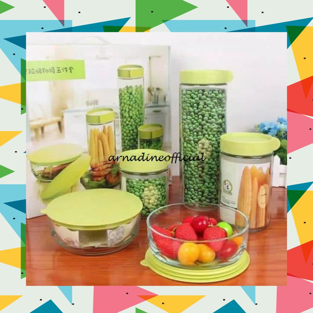 [ARNADINEOFFICIAL] MARINE BOWL SET / Toples Kaca 5 in 1 - TOPLES KACA MARINE