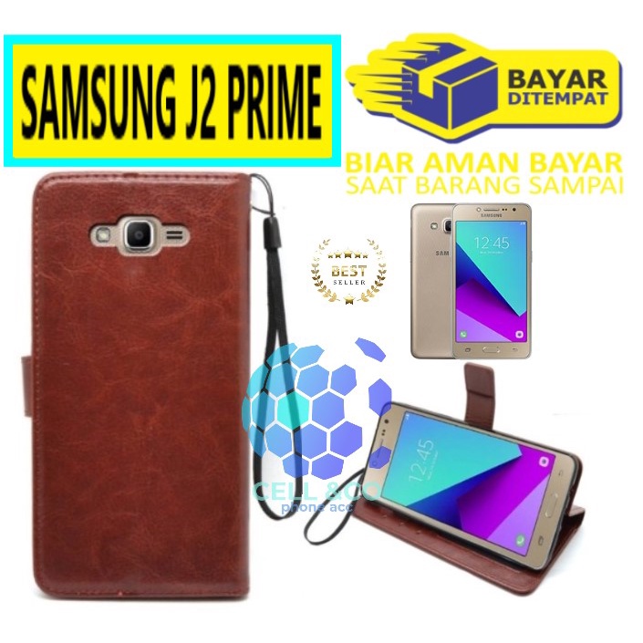 Flip cover SAMSUNG J2 PRIME Flip case buka tutup kesing hp casing flip case leather wallet