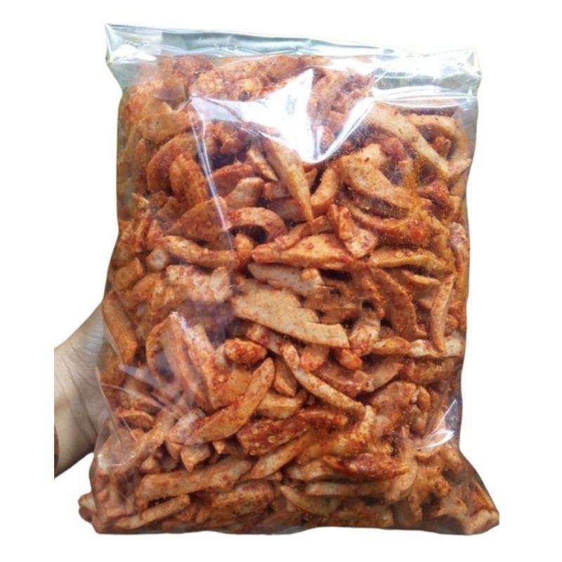 

[ Hayochips ] basreng stik rasa balado/basreng enak/basreng viral/basreng gurih/cemilan enak/makanan ringan/basreng rasa balado isi 1 kg SNACKS PEDAS