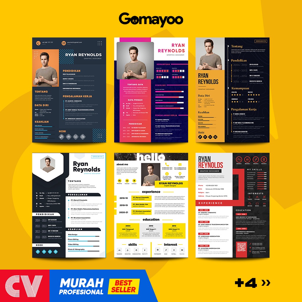 Jasa Pembuatan Desain CV Surat Lamaran Kerja Resum Murah Proses Cepat Free Edit Foto Design Daftar R