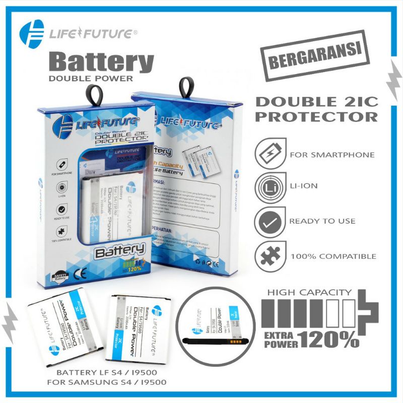 BATERAI SAMSUNG S4 / i9500 / GRAND 2 / G7102 / G7106 DOUBLE POWER LIFE FUTURE