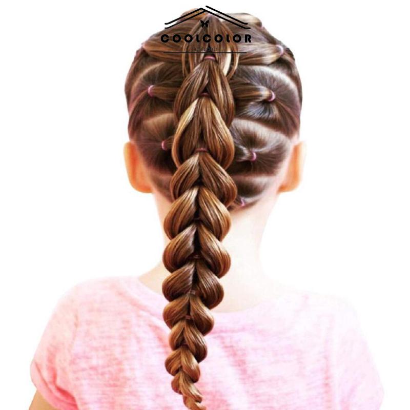 COD 100 pcs tali rambut anak-anak sekali pakai karet gelang menarik cincin rambut kecil terus-menerus- cl