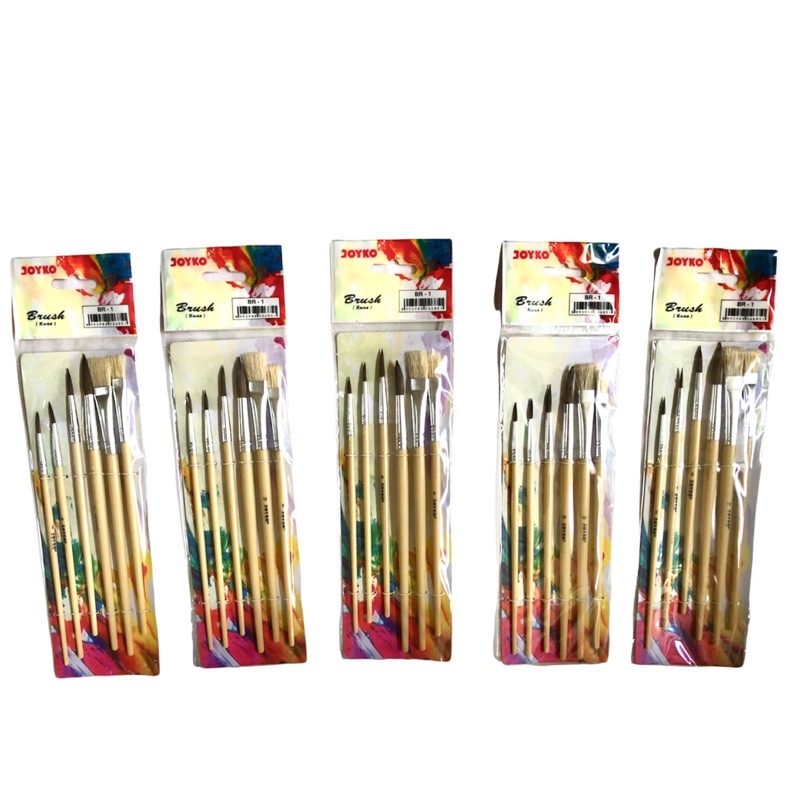 

Kuas Set Joyko Br-1 | Kuas set isi 6 | Kuas lukis ~ The Moon Art