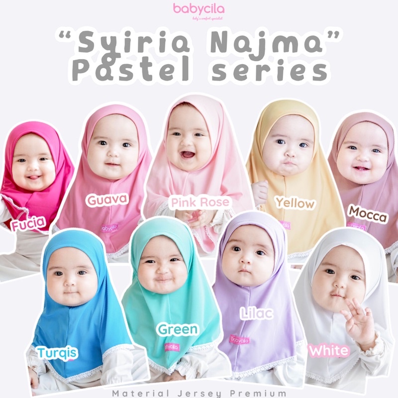 Babycila Syiria Najma Hijab Anak Jersey Premium [Pastel Series]