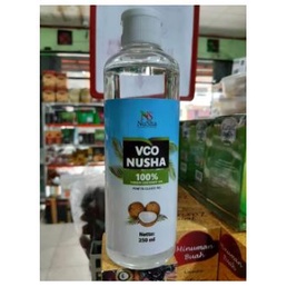 VCO NUSHA Virgin Coconut Oil COCOK untuk Diet,  Bau Tidak Tengik, Rasa Tidak Membuat Eneg (Mual).  Warna Jernih. Tidak Membeku. Izin Edar BPOM. Isi 250ml  - Minyak Kelapa Murni