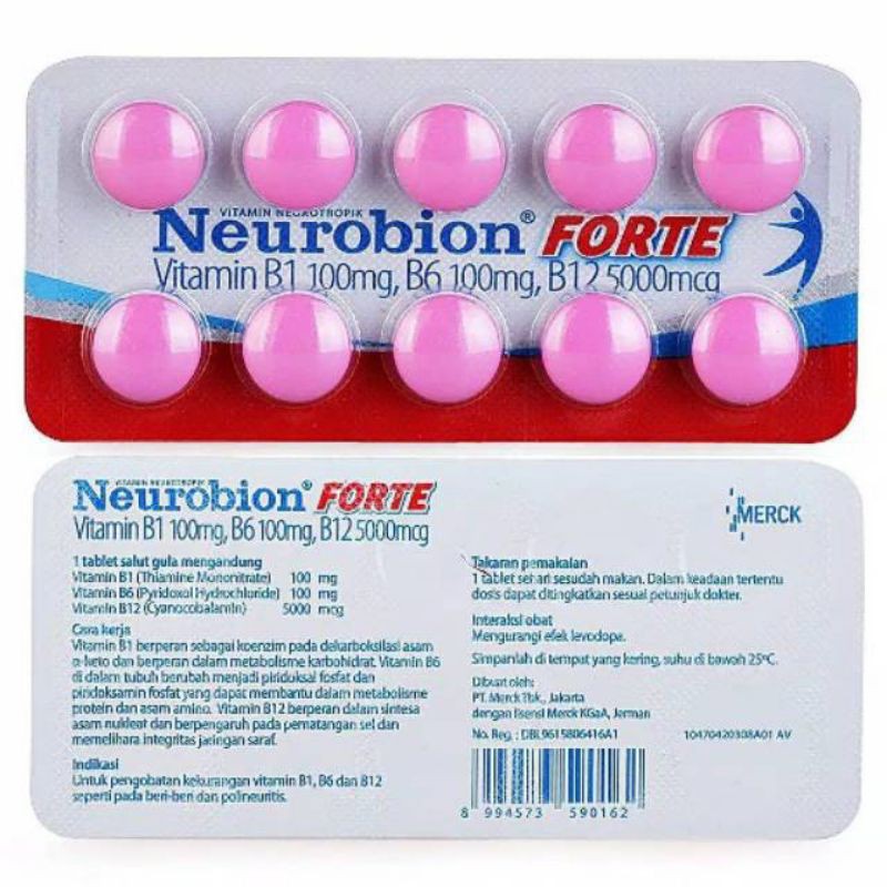 Jual NEUROBION FORTE B1 B6 B12 10' VITAMIN B NEUROBION PINK NEROBION ...