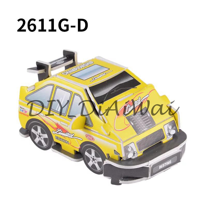 Puzzle 3D DIY bahan foam &amp; paper MOBIL mainan puzzle edukasi anak (kado,pajangan,dekorasi)