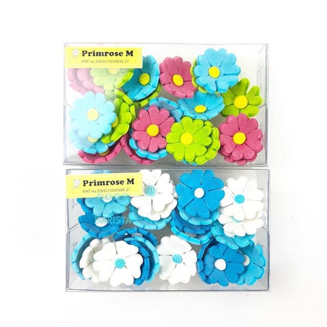 

Gumpaste bunga primrose M / bunga hiasan kue / cake topper