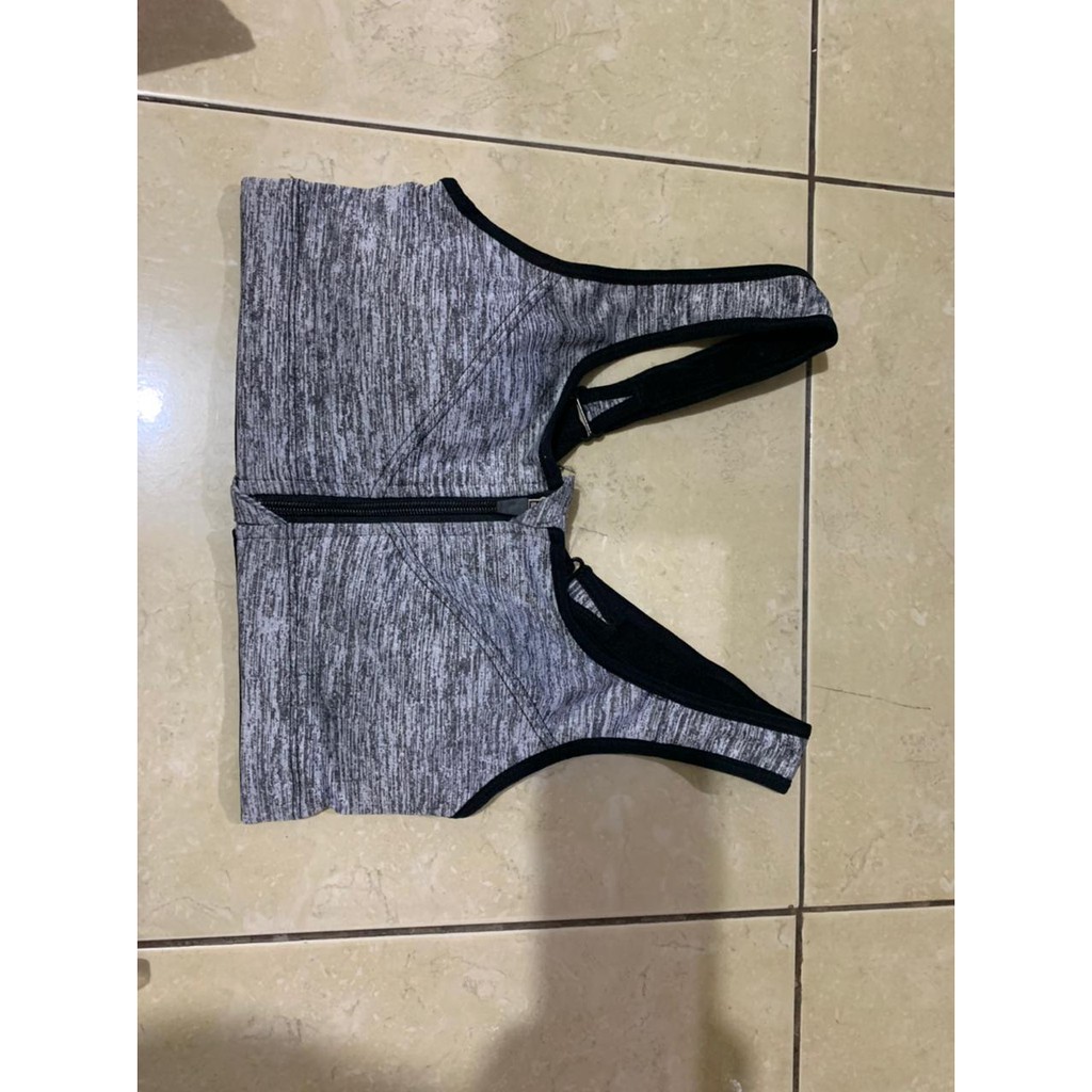 [ORI] BRA SPORT RESLETING / ZIPPER DEPAN COCOK UNTUK GYM SENAM YOGA