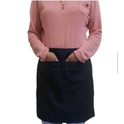 Apron Celemek waitress celemek setengah badan half Apron waiter pelayan  celemek drill apron celemek tebal