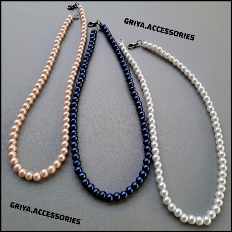 Kalung Anak Mutiara Sintetis ( Mutsin Berat ) Diameter 6mm