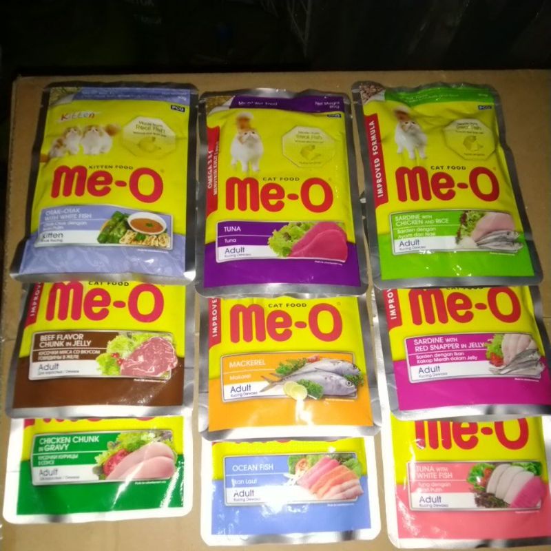 Meo pouch 80gr makanan kucing basah