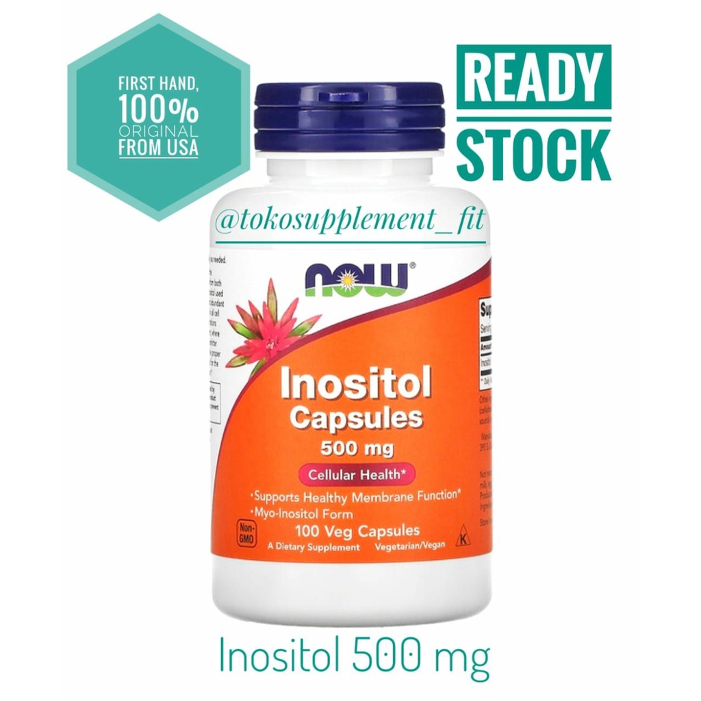 Now Inositol Capsules 500 mg isi 100