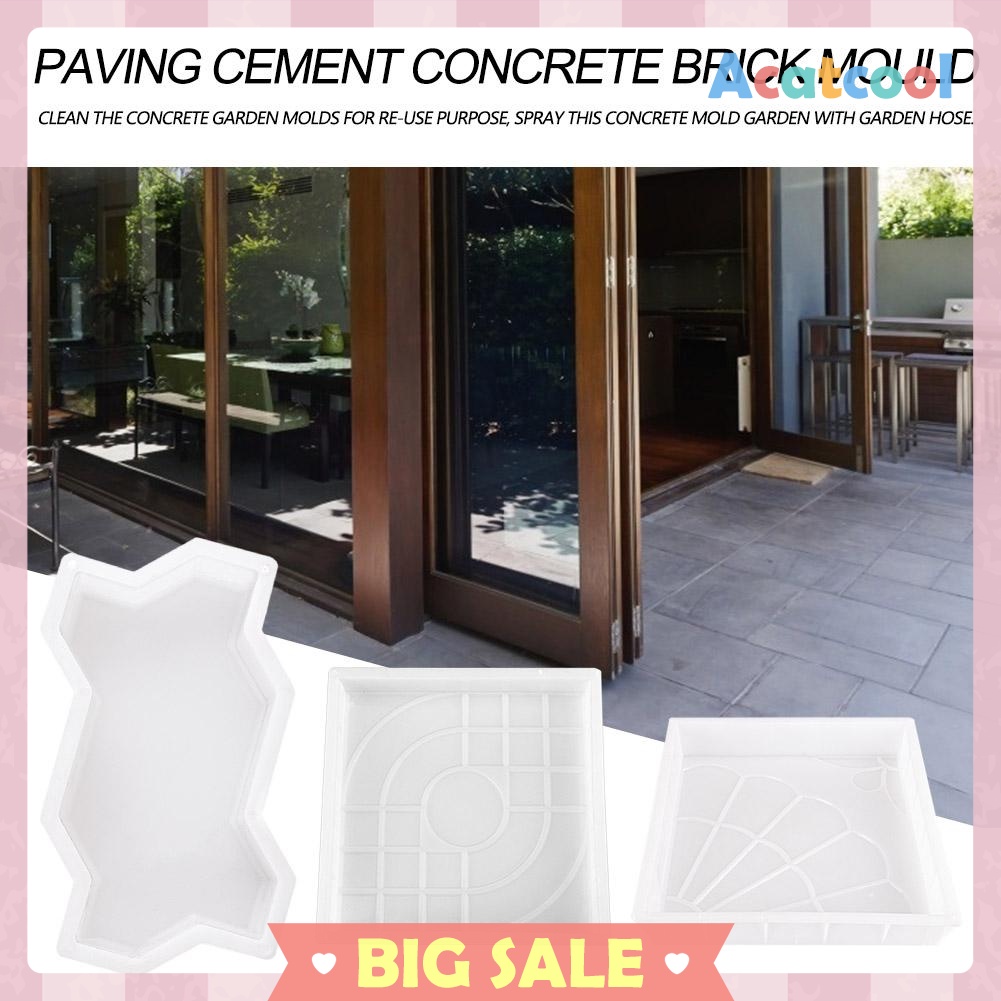 Garden Pavement Mold DIY Manually Propylene Paving Cement Concrete Mould