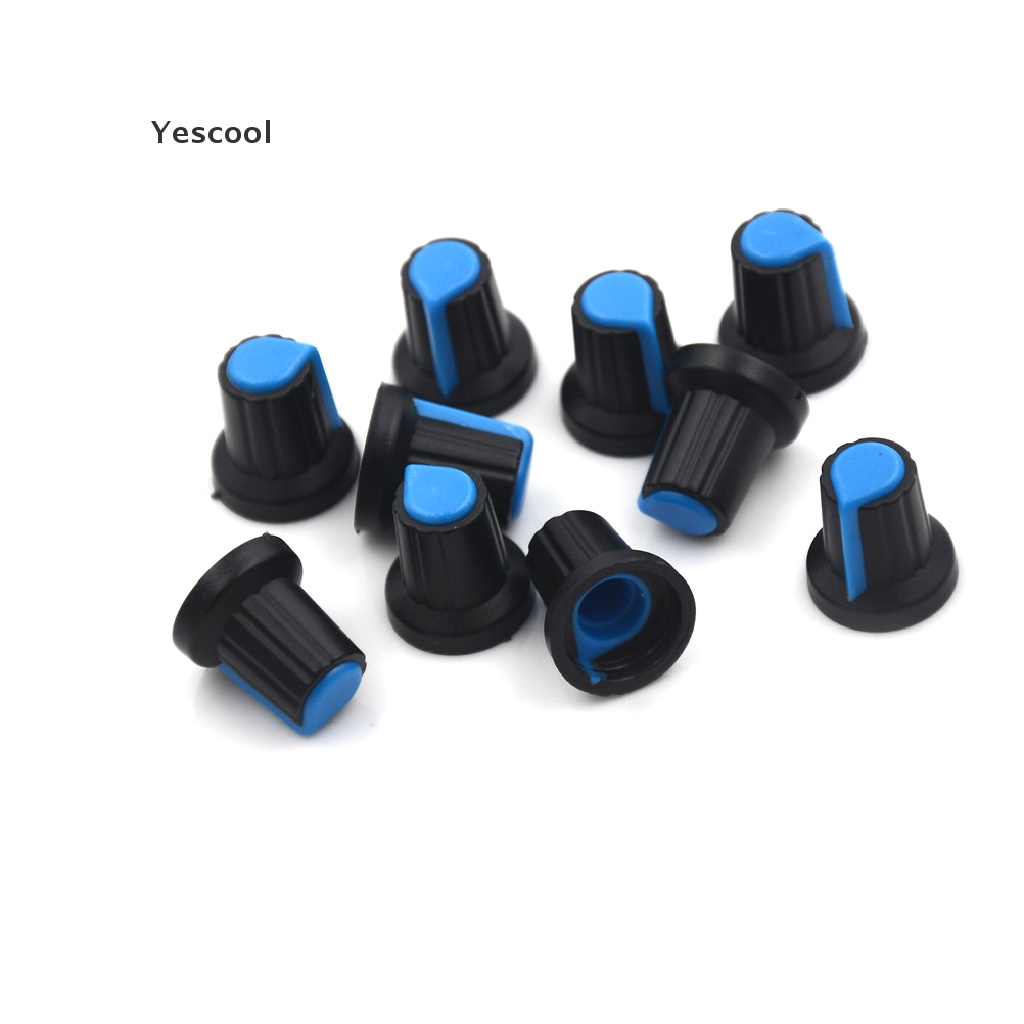 Yescool 10Pcs Kenop Potentiometer Shaft Kontrol Putar 15mm X 17mm