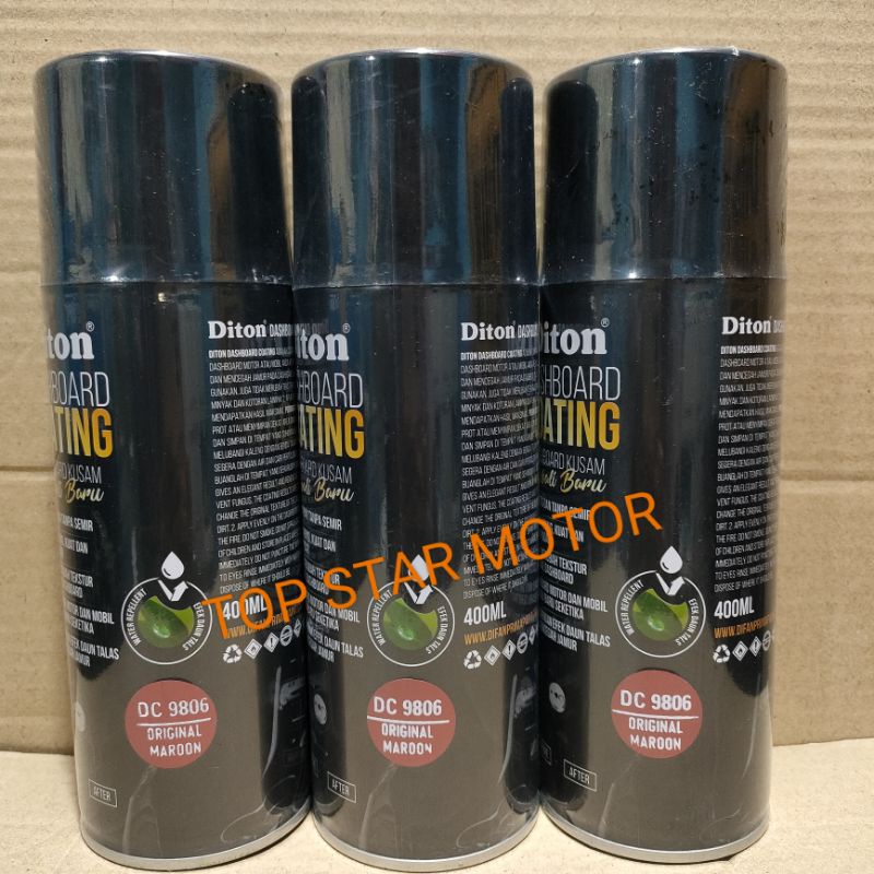 Diton Dashboard Coating Original Maroon 9806 DC 9806 400ml Pilok Pilox Cat Diton Dashboard Coating Cat Semprot Dashboard Coating