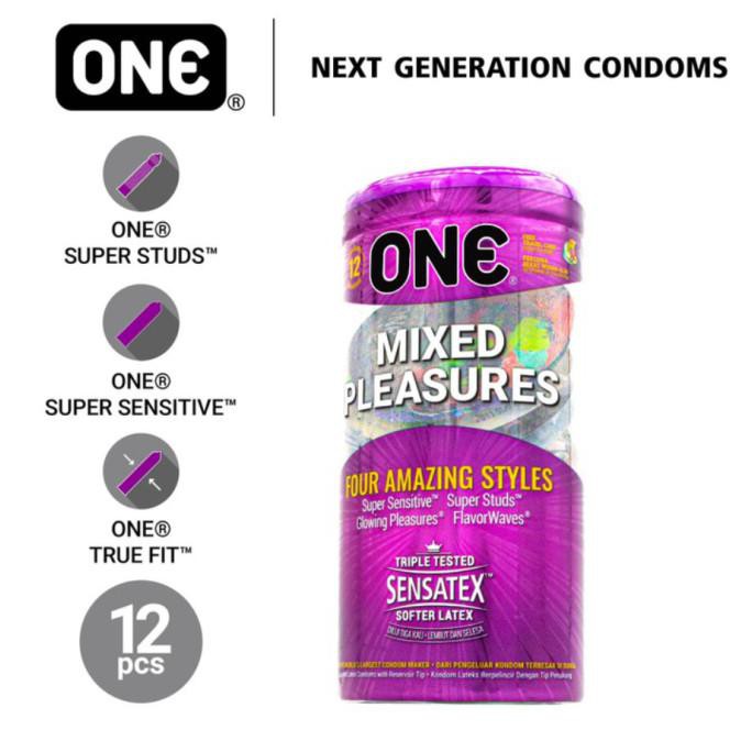 

One®️ Kondom Mixed Pleasures - 12 Pcs