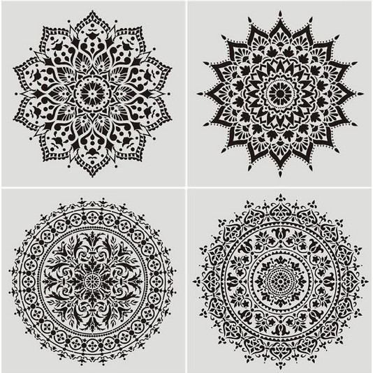 Plastic Stencil - Stensil Dekorasi Motif_MANDALA12
