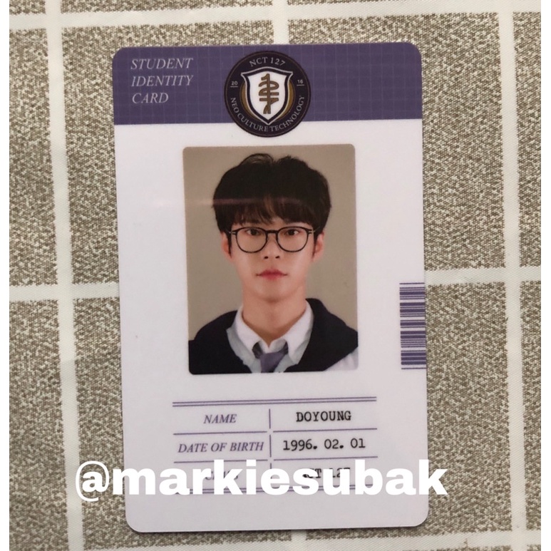 pc student id card doyoung b2s 21 back to school nct127 2021