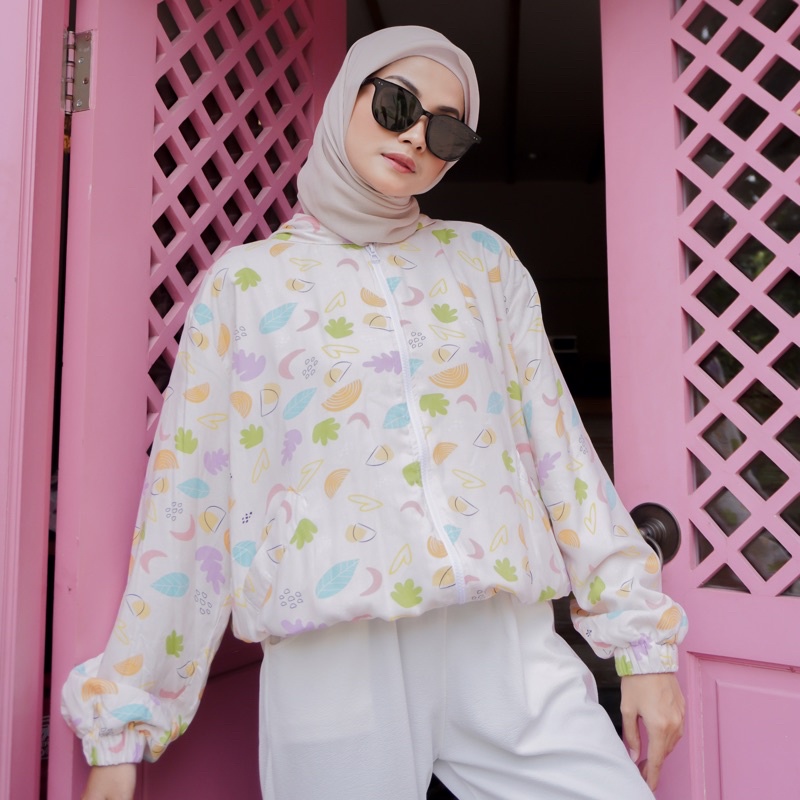 SHABBY CYRA SERIES jaket wanita dewasa lengan panjang bermotif