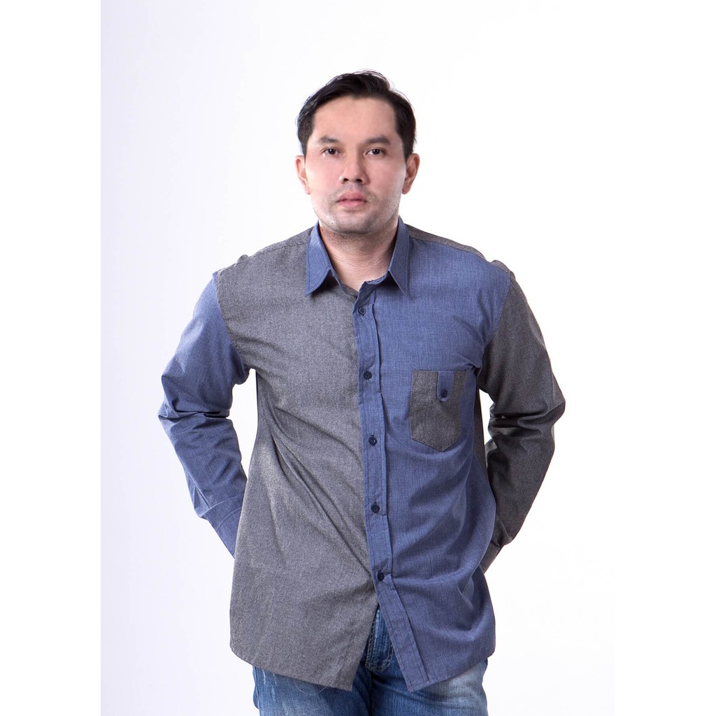 Kemeja Casual Pria CHAMBRAY DENIM RGB 4982