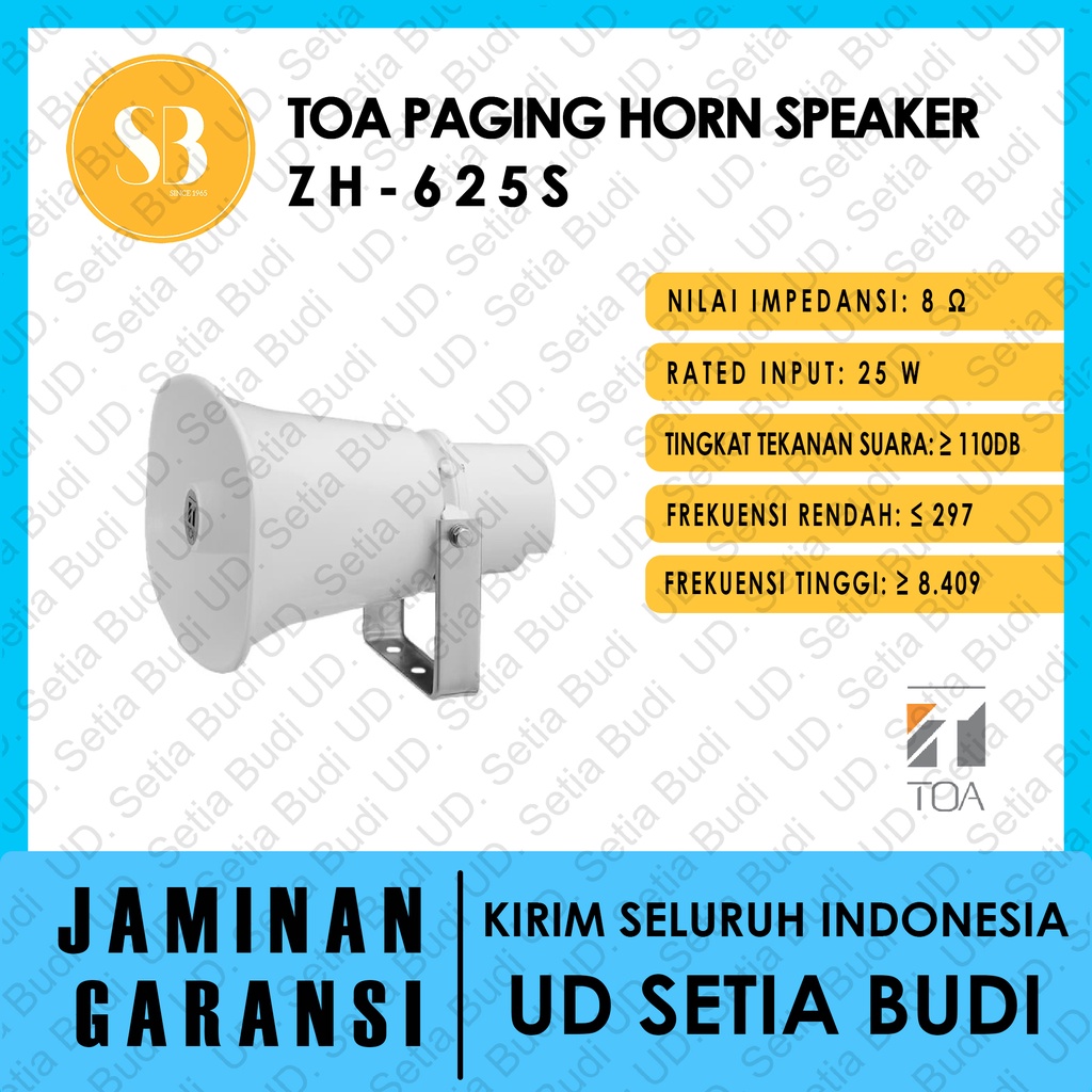 TOA Paging Horn Speaker ZH-625S / ZH 625 S 25 Watt