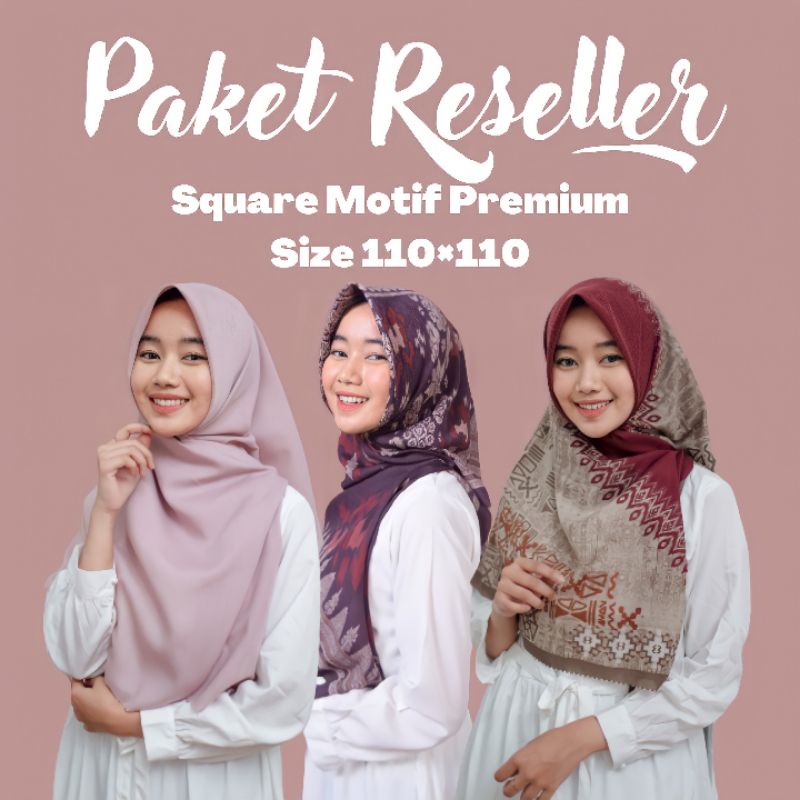 PAKET RESELLER HIJAB VOAL MOTIF PREMIUM