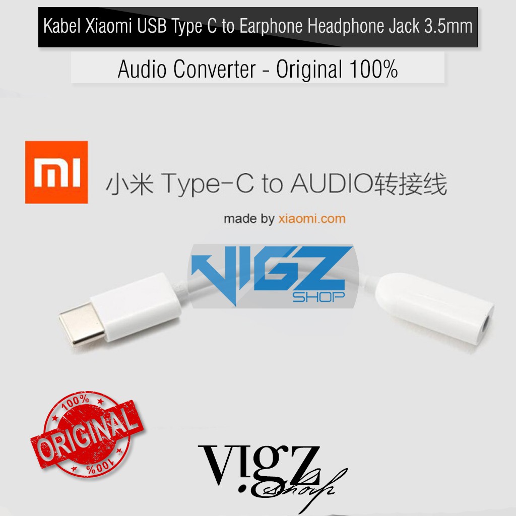 USB Type C to Earphone Headphone Jack 3.5mm Audio Converter Xiaomi Poco Blackshark Original 100%