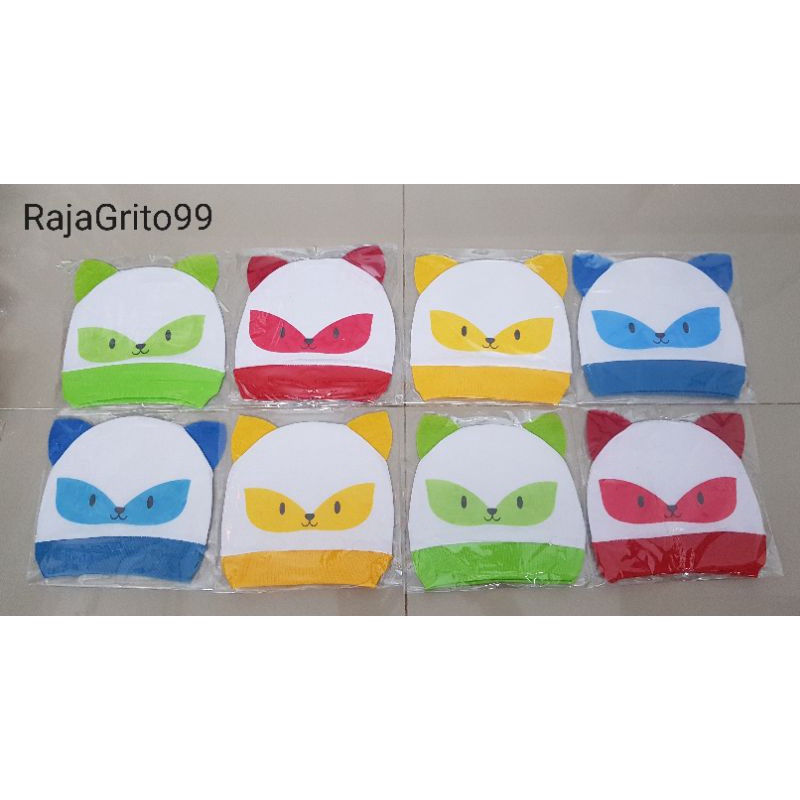 Topi Bayi Karakter Kucing Laki laki Perempuan Usia Newborn / Topi baby karakter Motif kucing - telinga